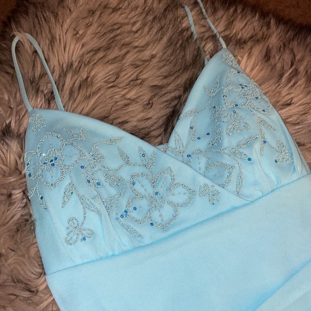 Light blue floral prom dress - Picture 5 of 9